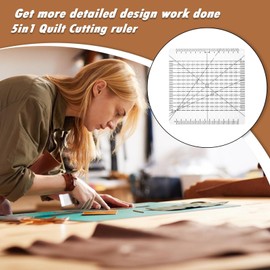 Sewing Rulers for Quilting - Precise Fabric Cutting Sewing Tools Acrylic Rulers,Portable Clear Quilting Templates Heat Resistant for Friends, Lovers