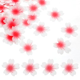 Bewudy 100 Stück Kirschblüten Tortendeko Blumen Essbar, Kirschblüten Deko Torte Rosa Kirschblüte Deko Torte Essbar lüten Cupcake Topper Blüten Tortendeko Essbare Für Geburtstag Hochzeit Taufe