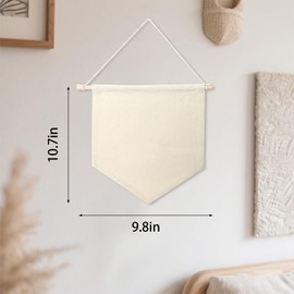 2Pcs Blank Wall Canvas Banner Decorative DIY Plaque Blank Wall Display Banner Wall Hanging Brooch for Display Badge Buttons Indoors Wedding Classroom Graduation DIY