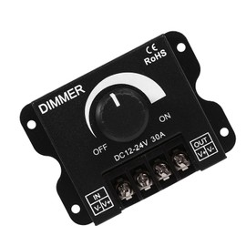 Strip Led Dimmer, LED Light Strip Dimmer, Switch Dimmer Controller, 12V-24V 30A Led Switch Dimmer Controller Manual for Strip Light Single Color
