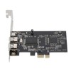 PCIE 1X to 3 Port 1394A Firewire Riser Card Dual