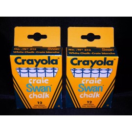 BINNEY & SMITH INC Crayola Nontoxic White Chalk 12 Sticks/Box - Qty. (2) Boxes
