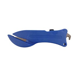 Fish 3000 Enclosed Blade Safety Box Cutter with Manual Retract Hook Blade Blue (1)