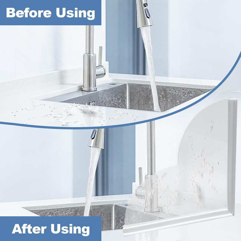 2 Pack Large Shower Splash Guard for Walk in Shower,