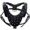 Haoyueer Leather Spiked Studded Medium & Large Dog Collars, Harnesses