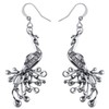 DALANE Enamel Alloy Rhinestone Novelty Peacock Earrings Hanging Dangle Bird
