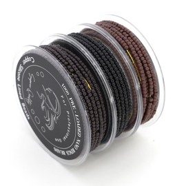 GlamorDove 1000pcs Pre-loaded Nano Beads 3mm Silicone Lined for Hair Extensions - Copper Rings for Nano Tip Human Hair Extensions