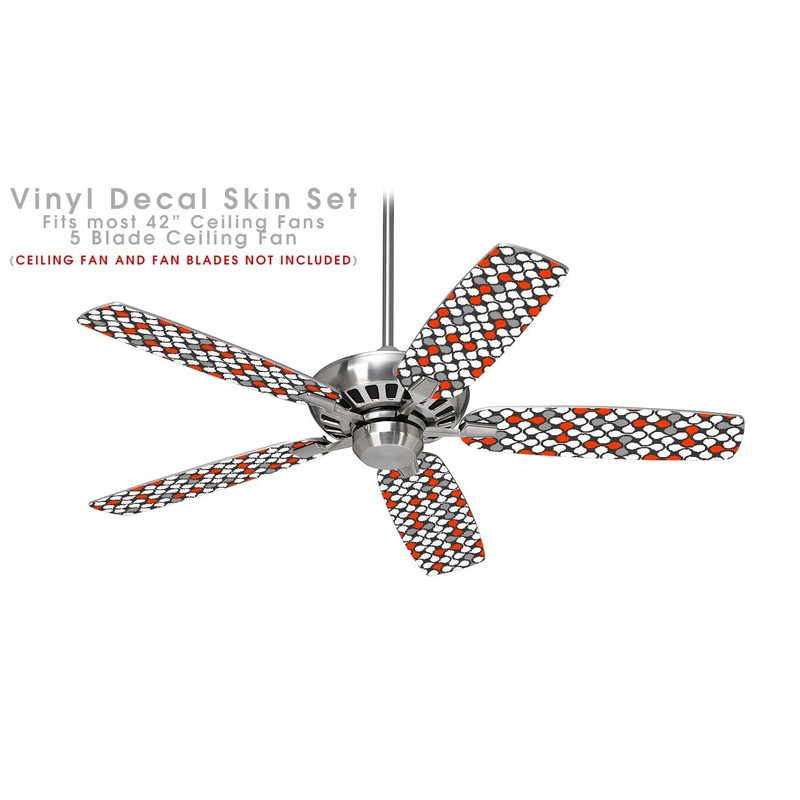Locknodes 05 Red - Ceiling Fan Skin Kit fits most