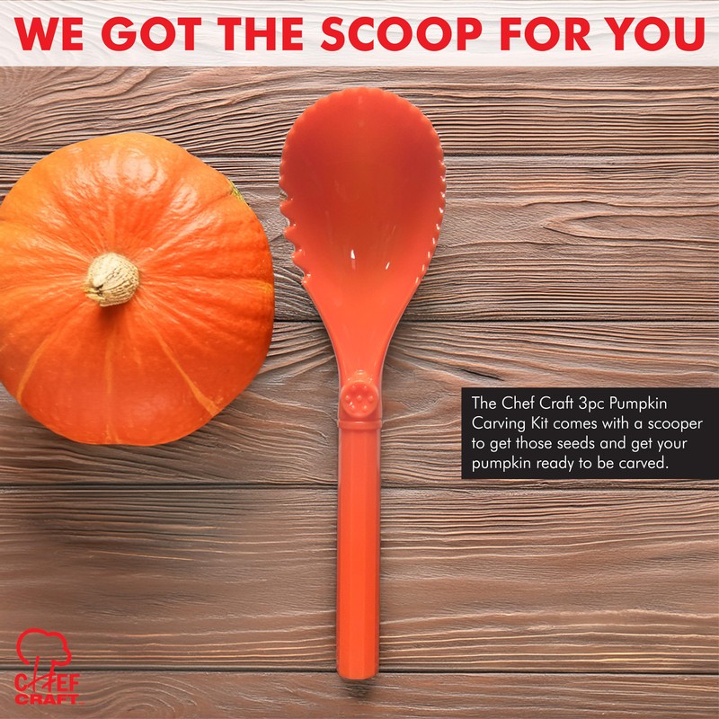 Chef Craft 3-piece Pumpking Carving Kit