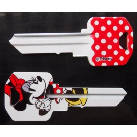 (1)  Minnie Mouse  Kwikset House Key Blank KW1/KW10