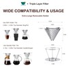 Dailybrew Triple Layer Pour Over Coffee Filter Durable Pour Over
