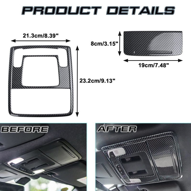 x xotic tech Interior Roof Reading Light Panel Cover Trim,