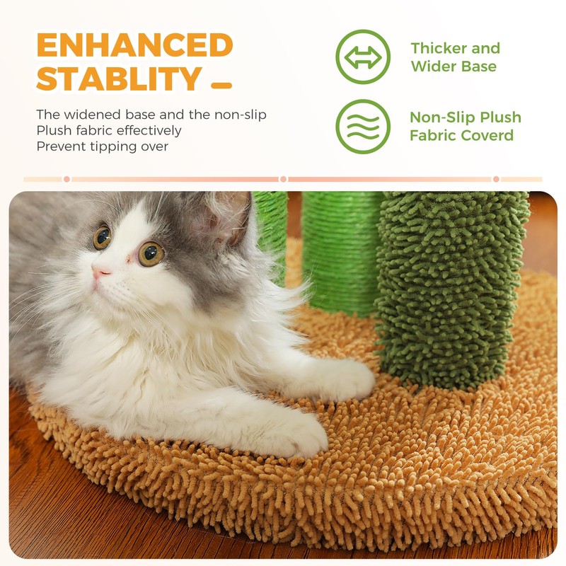 PAWZ Road Cat Scratching Post Cactus Cat Scratcher Featuring with