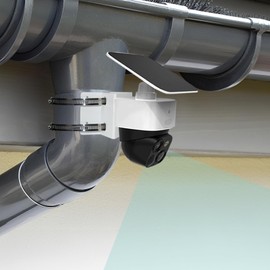 Camera Pole Mount Compatible with Eufy Security SoloCam S340,SoloCam E30 and Eufy Security 4G LTE Cam S330,Vertical Pole Mounting Bracket with Adjustable Stainless Steel Band Clamps 4 Loops,No-Drill