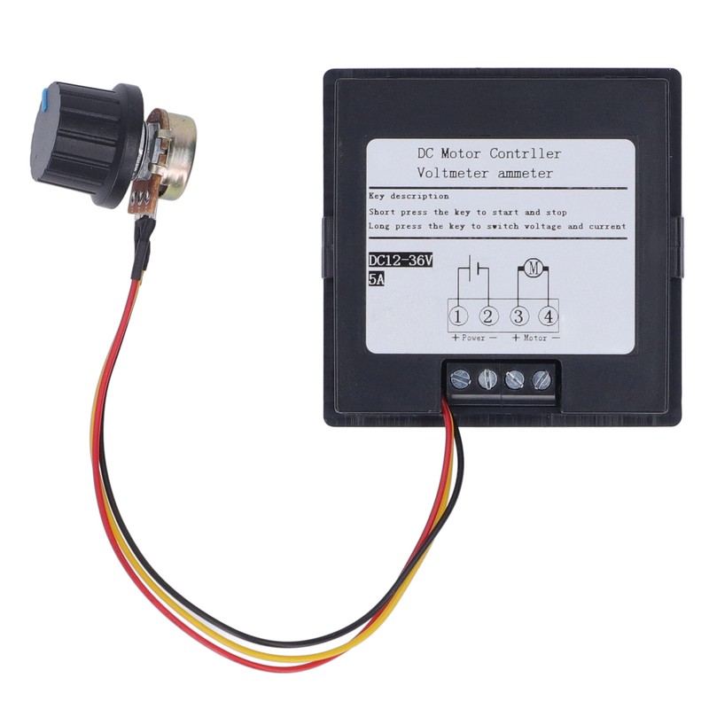 DC Motor Speed Controller Governor with Start Switch LCD Brushed