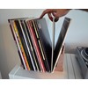 Vinyl Storage Stand, Dual End, 35-60 Records, Walnut Veneer
