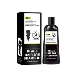 Hair Dye Shampoo - Black, Hair Dye Shampoo, Jet Black Colouring for Radiant Hair, Gentle Cleansing, Long Lasting Colour That Does Not Fade, Easy to Use at Home in Minutes