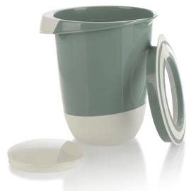 COM-FOUR® 1 x Mixing Bowl 1.5 L - Dough Bowl with Stop Base, Pourer and Non-Slip Handle - Kitchen Accessories [Selection Varies] (1 Piece - Varies)