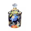 MacKenzie Black Flower Market Demi Canister Brand New