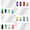 INFUNLY 4 Stück Buchstaben Nagelkunst Schablonen Personalisierte Alphabet Nagel Stempelplatte