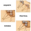LALAFINA Set of 2 Women's Metal Hair Sticks Pearl Flower