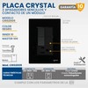 Placa Armada Cristal con 2 Apagadores Sencillos Y 1 contacto