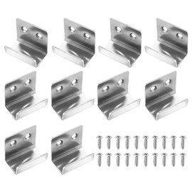 uxcell 10 Pcs Stainless Steel Tile Hanger, Tile Display Wall Hanger Mounting Bracket Wall Mounted Hook Fastener Bracket for Mirrors Picture Frames, Silver (Inner Width 20mm)