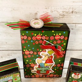 Agape Gifts Designs AGD Christmas Decor - Whimsy Green Monster Wood Gift Box Signs 3pc