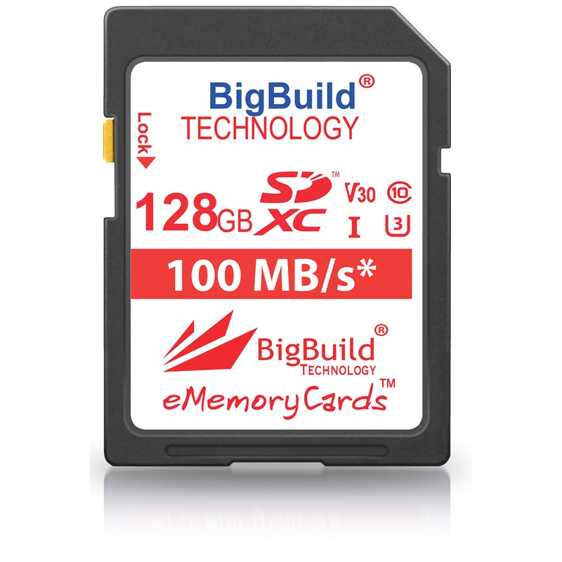 eMemoryCards 128GB UHS-I U3 100MB/s Memory Card Compatible with Panasonic