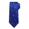 DiBanGu Christmas Ties for Men Royal Blue Red Woven Festival