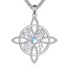 YAFEINI Nudo de Bruja Plata 925 Original Witch Knot Necklace