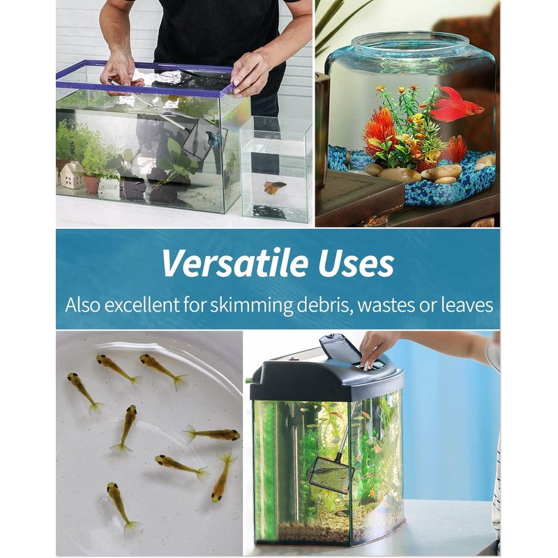 Pawfly Pawfly 3 Inch Aquarium Fish Net with Telescopic Stainless