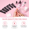 Saviland All-in-1 Poly Gel Nail Kit：6 PCS Nail Extension Kit