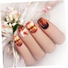 FOMIYES 60 Sheets Maple Leaf Nail Decals Squirrel Fall Theme