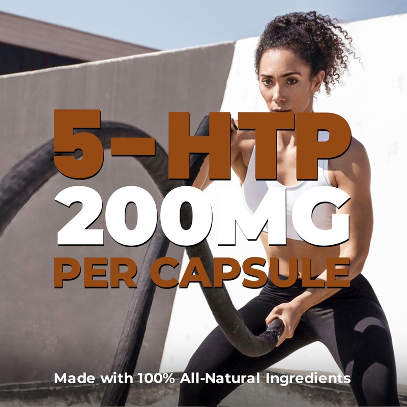 New MAX POTENCY 5htp 200mg Capsules, Improved Mood. Stress Relief,