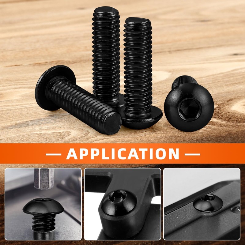 1/4-20 x 1/2" Button Head Socket Cap Screws, Allen Socket