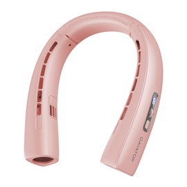Gaiatop Portable Neck Fan, Wearable 360° Surround Cooling Turbo Airflow, 0 to 100 Speeds, Up to 12.5H Lasting, Rechargeable Hands Free Personal Fans for Outdoor, Travel, Concerts, Office, Gym, Pink