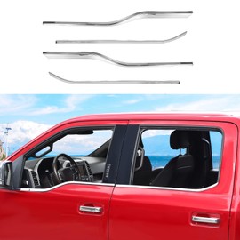 CheroCar for F150 Chrome Lower Window Trim Cover Molding Window Bottom Outer Frame Strip Compatible with Ford F150 2015-2020,Exterior Accessories