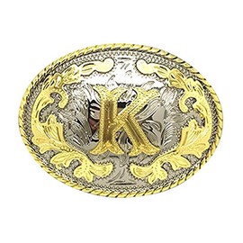 Bai You Mei Western Style Cowboy Alphabet Initial Letter Large Belt Buckles For Men K