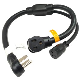 Parkworld 65238 3-Prong Welder Splitter Cord, NEMA 6-50P to 6-50R and 6-20R (T-Blade Also for 6-15R)
