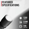 Coast Cutlery Co XP9R 1000 Lumen Black LED Rechargeable Flashlight