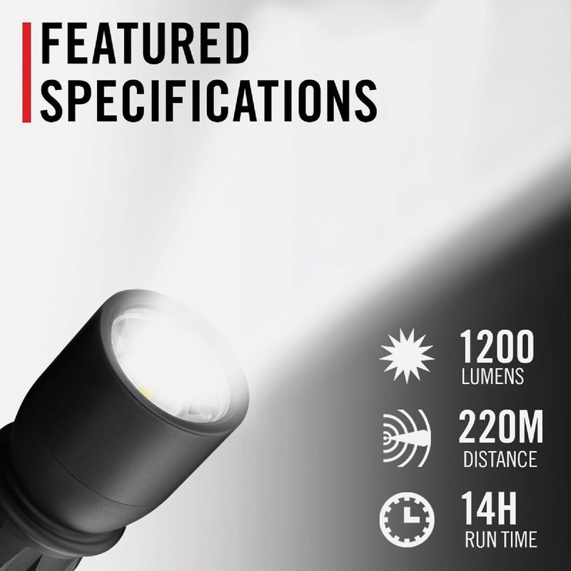 Coast Cutlery Co XP9R 1000 Lumen Black LED Rechargeable Flashlight