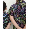 RAISEVERN Hawaiian Shirts for Boys Neon Pineapple Glasses Button Down