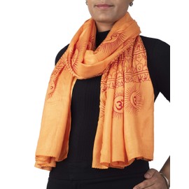 Ram Nami Yoga Scarf Meditation Shawl Large Wrap Hindu Prayer Stole OM print