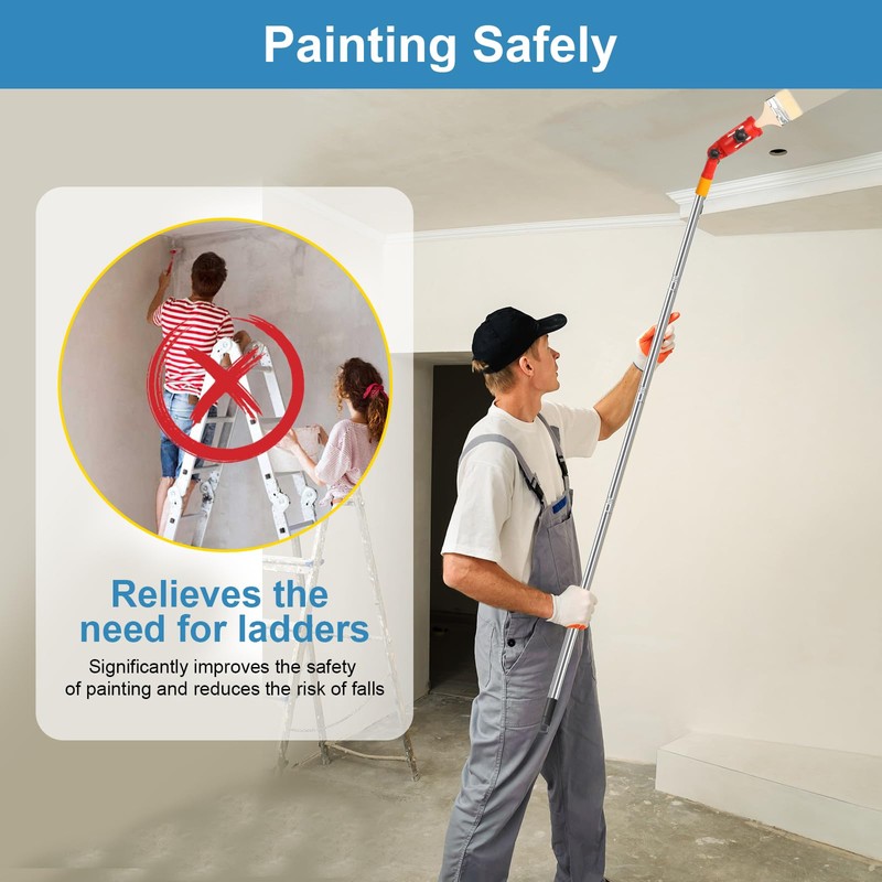 prota Multiangle Paint Brush Extender Holder Extendable Paint Brush, Universal