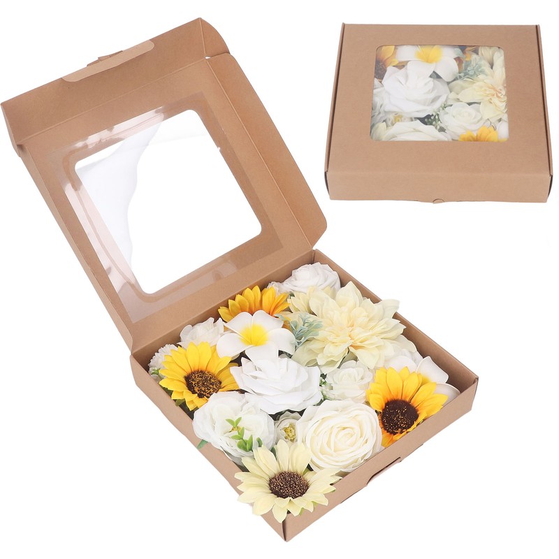 Artificial Flowers Combo Box Set Fake Flowers for DIY Wedding