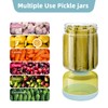 WhiteRhino Glass Pickle Jar with Strainer Flip,46oz longer Pickle Container,Hourglass