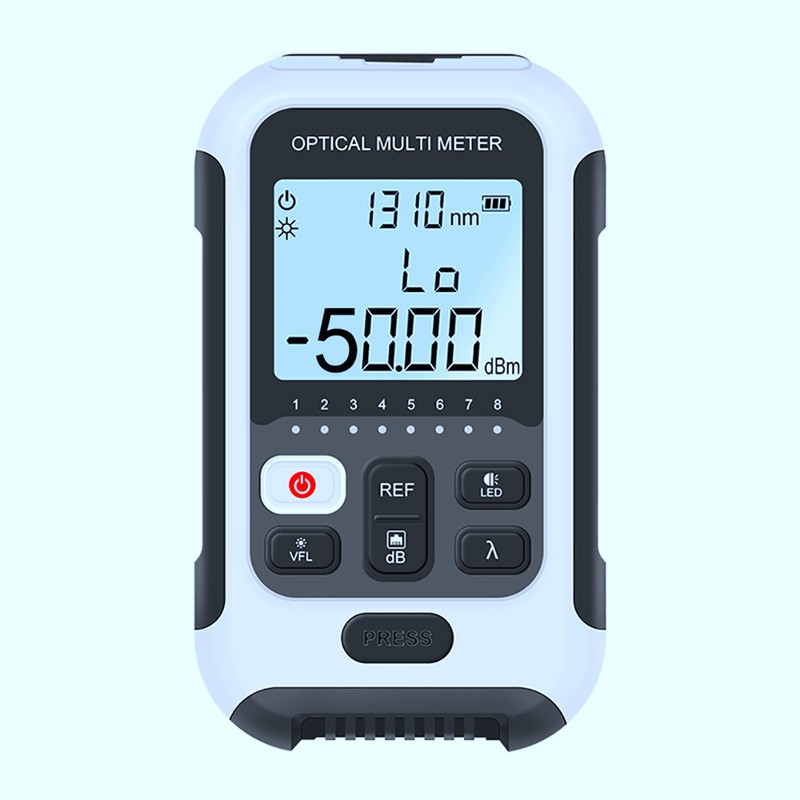 Multifunctional Optical Power Meter White High Accuracy Sensitive Fiber Tester