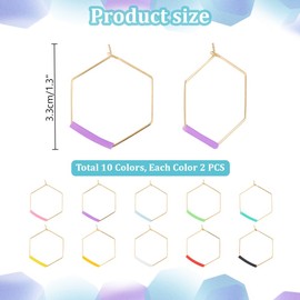 PH PandaHall 18K Gold Wine Glass Charm Rings, 20pcs 10 Colors Beading Hoop with Colorful Rubber Stainless Steel Wine Charms Open Hoops for Women Jewelry Making Birthday Party Favor Christmas Decor