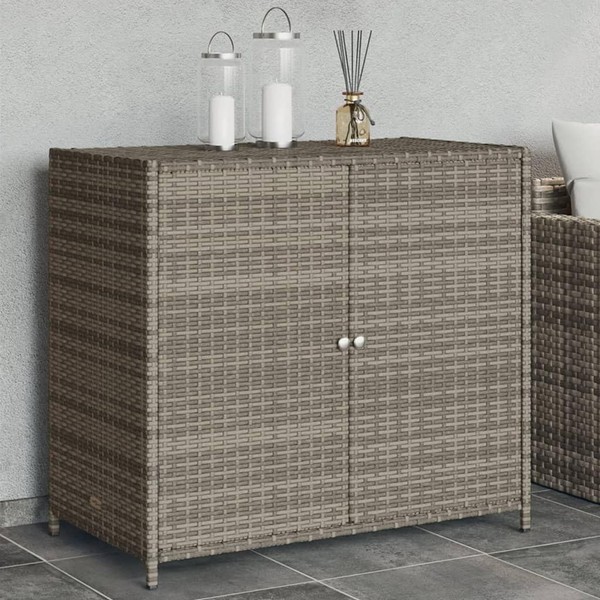 Udorich Stylish Gray Patio Storage Cabinet for Organized Outdoor Living,
